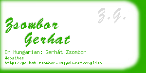 zsombor gerhat business card