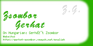 zsombor gerhat business card